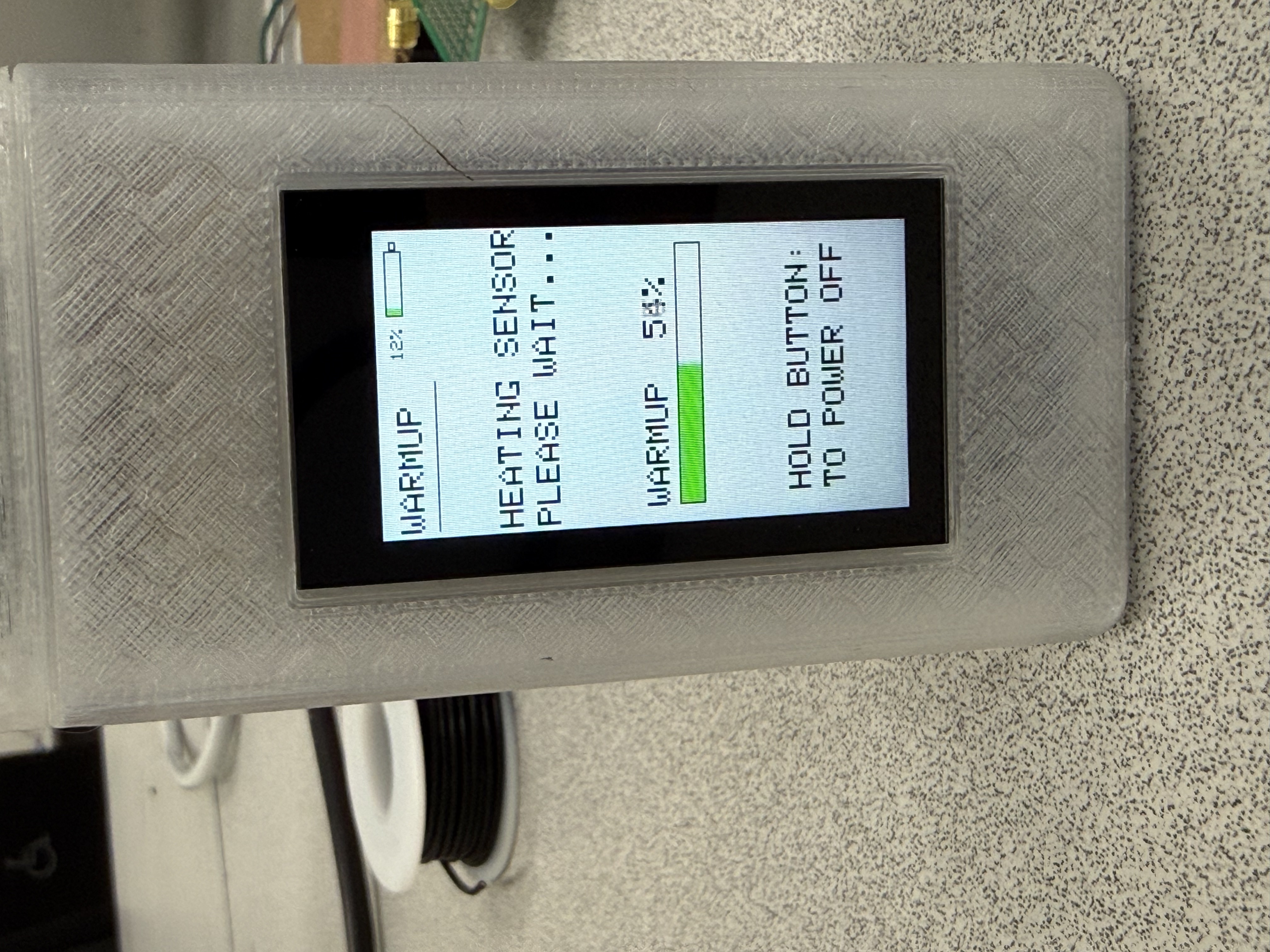 Breathalyze-BG display showing a completed test result interface